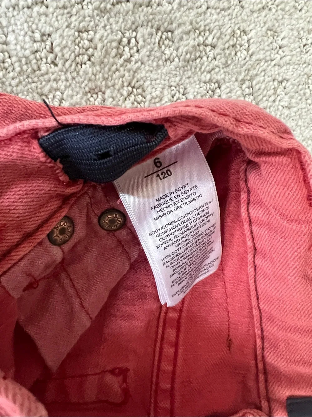 Ralph Lauren coral-red denim shorts